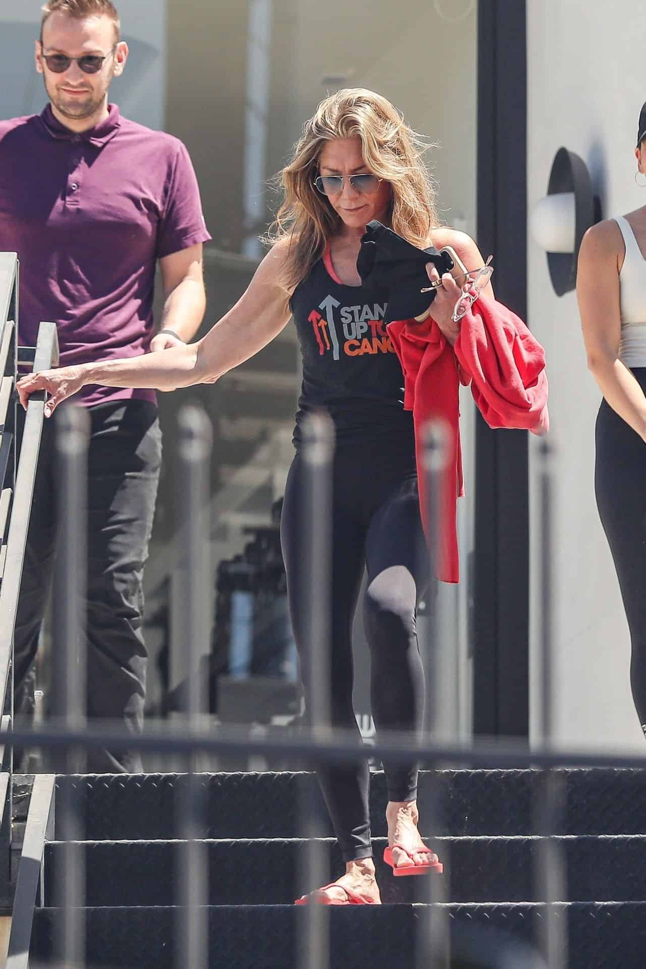 Jennifer Aniston Flaunts Post-Workout Glow During Outing in Los Angeles