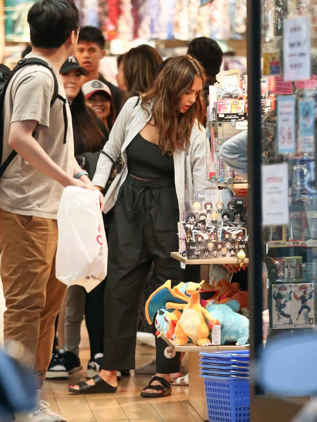 Jessica Alba and Husband Enjoy a Fun Day at the Toy Store in Los Angeles
