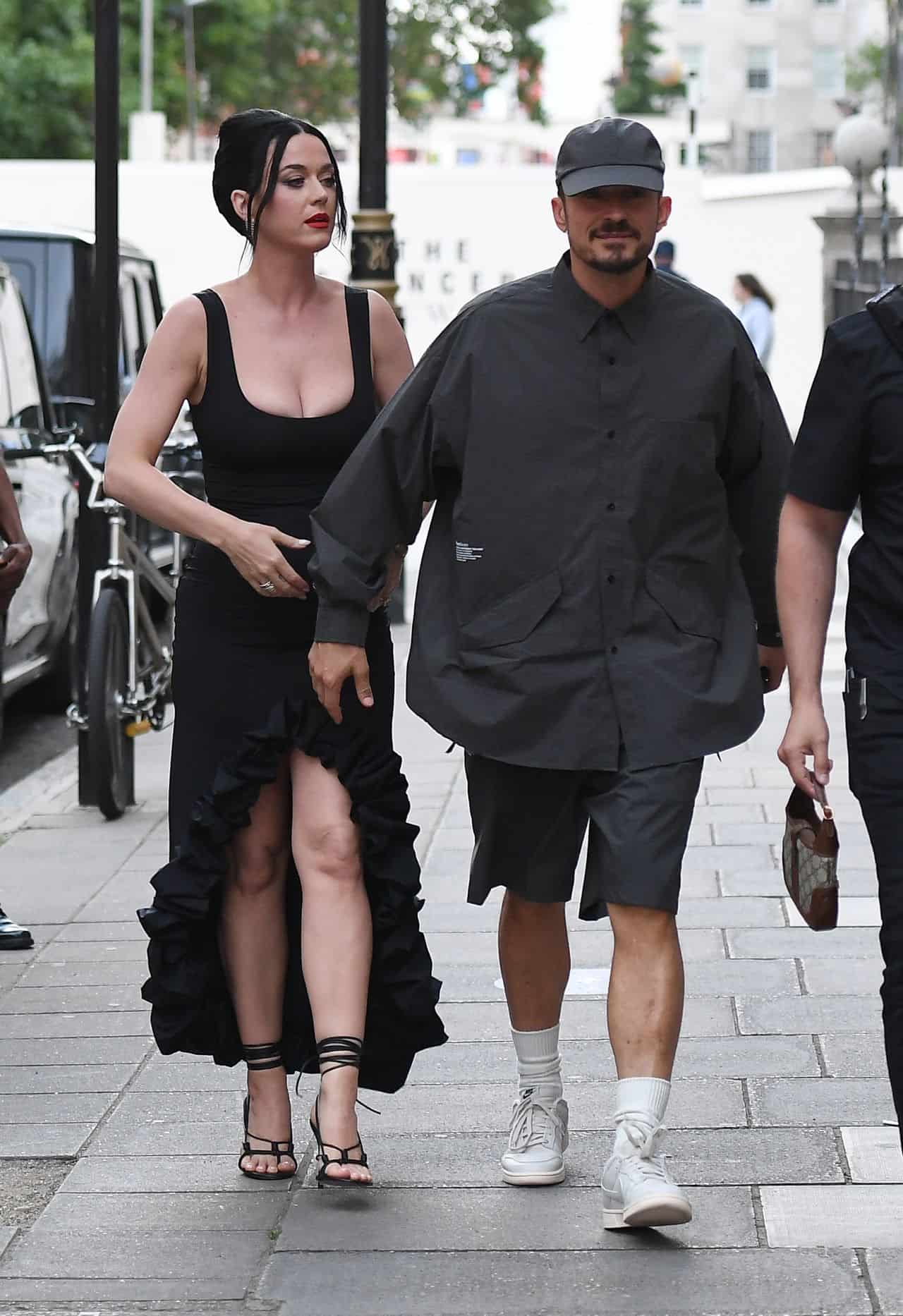 Katy Perry Steals the Show in Plunging Black Dress on Date Night in London