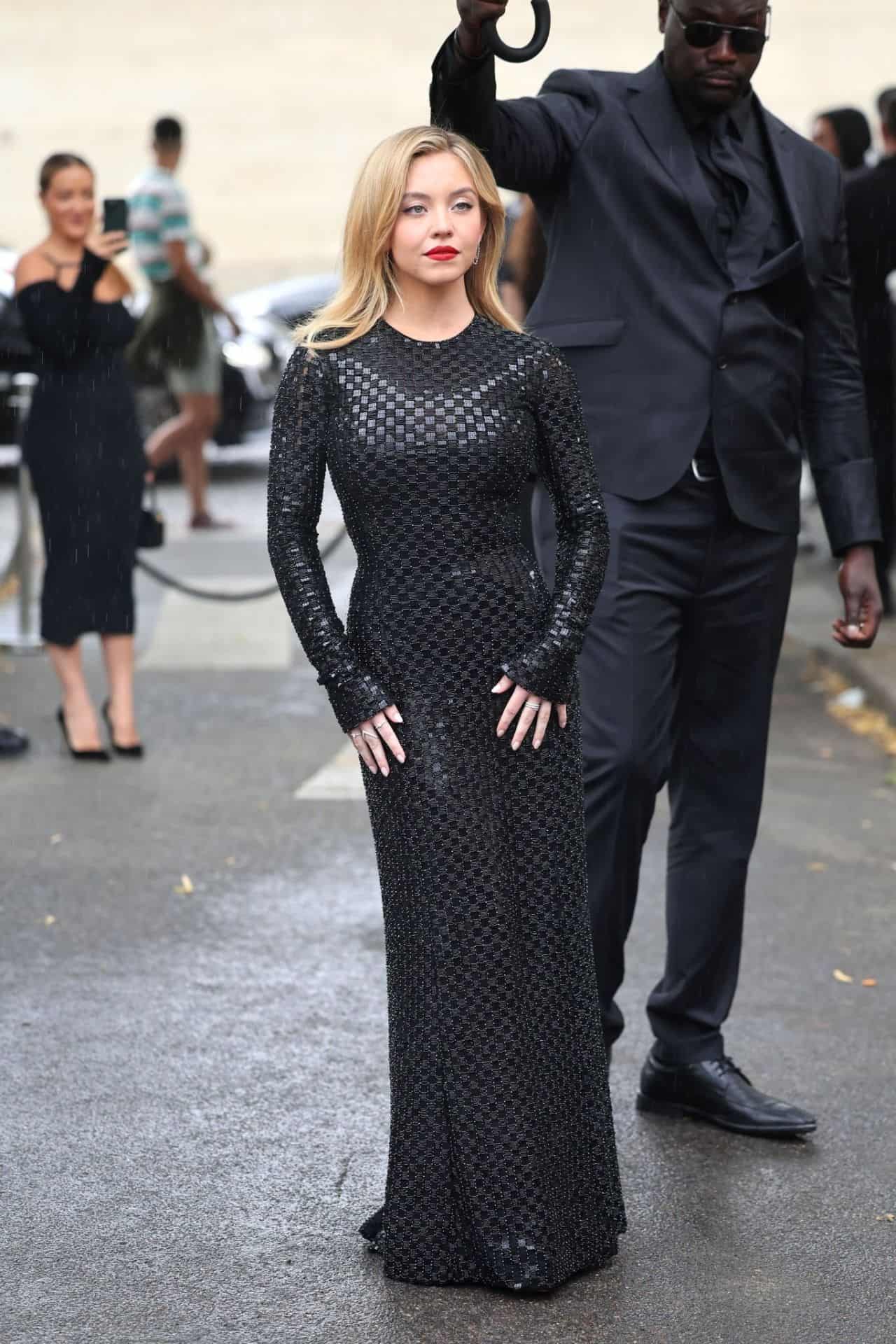 Sydney Sweeney Brings Classic Glamour at Armani Privé Couture Fall 2023 Show