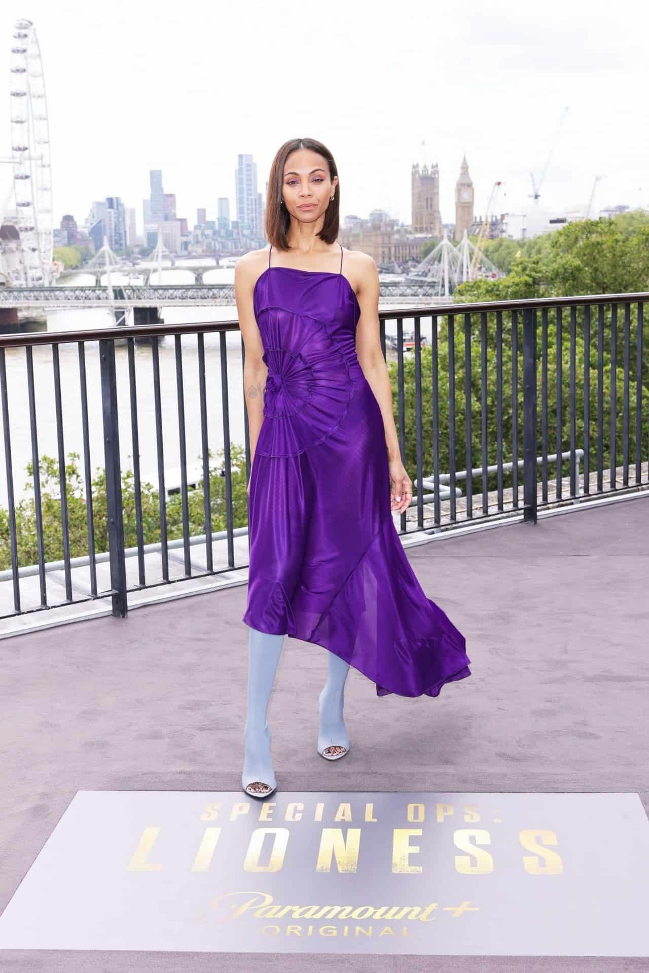 Zoe Saldana Attends Photocall for "Special Ops: Lioness" in London