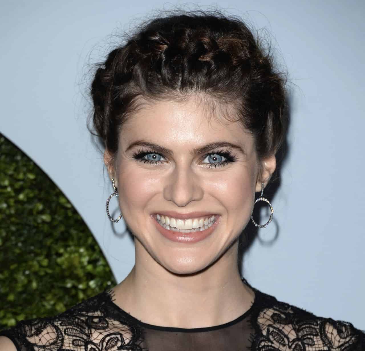 Alexandra Daddario Dazzles in Silvery LBD at GQ Men of the Year Party