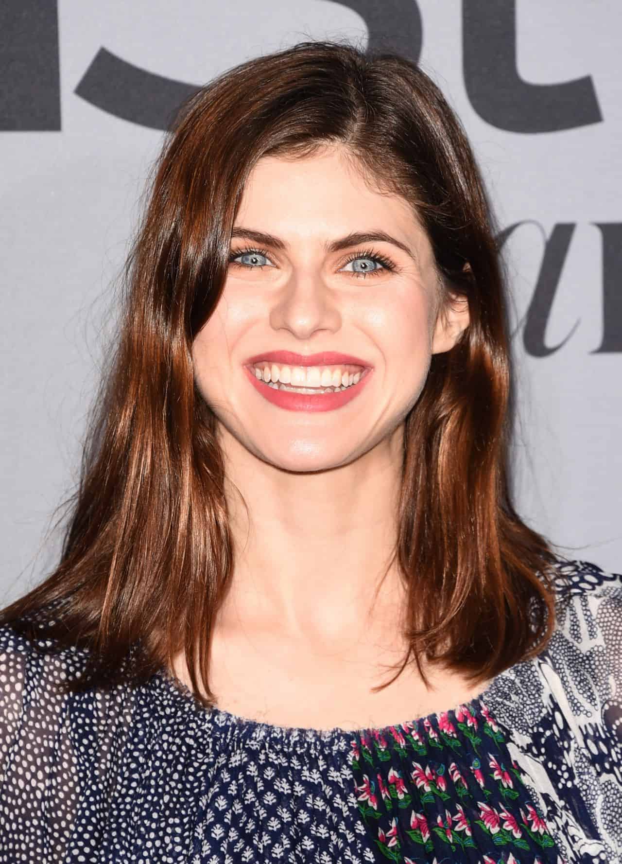 Alexandra Daddario Turns Heads in Blue and Purple Dress at InStyle Awards