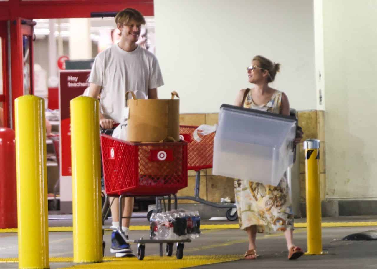 Emma Roberts Keeps It Casual in Printed Sundress for Target Run