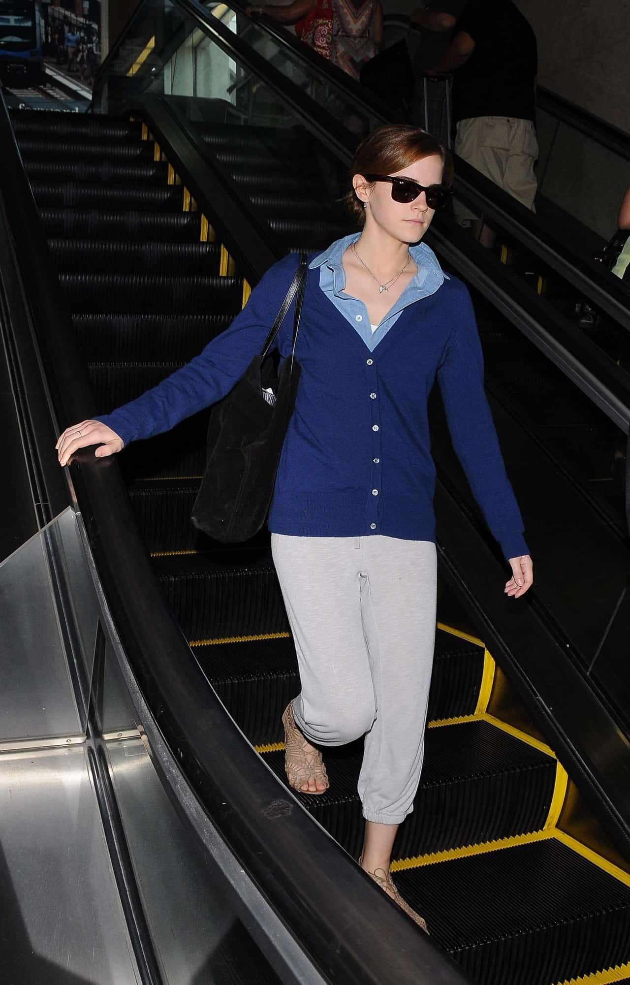 Emma Watson Spotted Leaving LAX Airport in Comfortable Yet Stylish Outfit