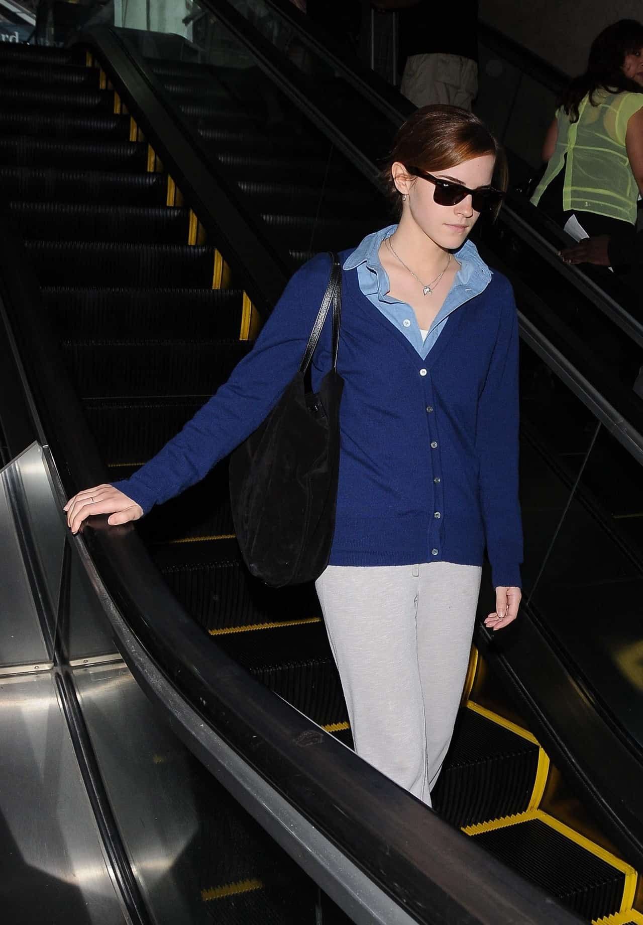 Emma Watson Spotted Leaving LAX Airport in Comfortable Yet Stylish Outfit