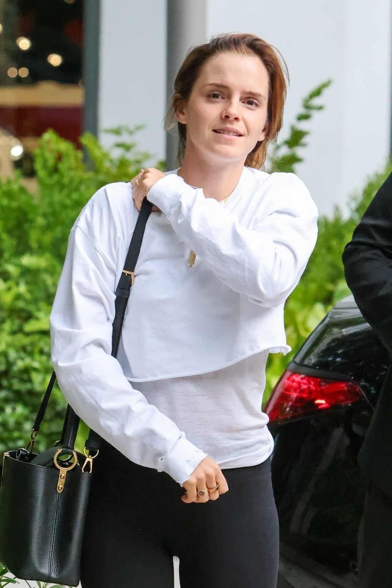 Emma Watson Steps Out in Comfy Clothes for a Pizza Run with Friends
