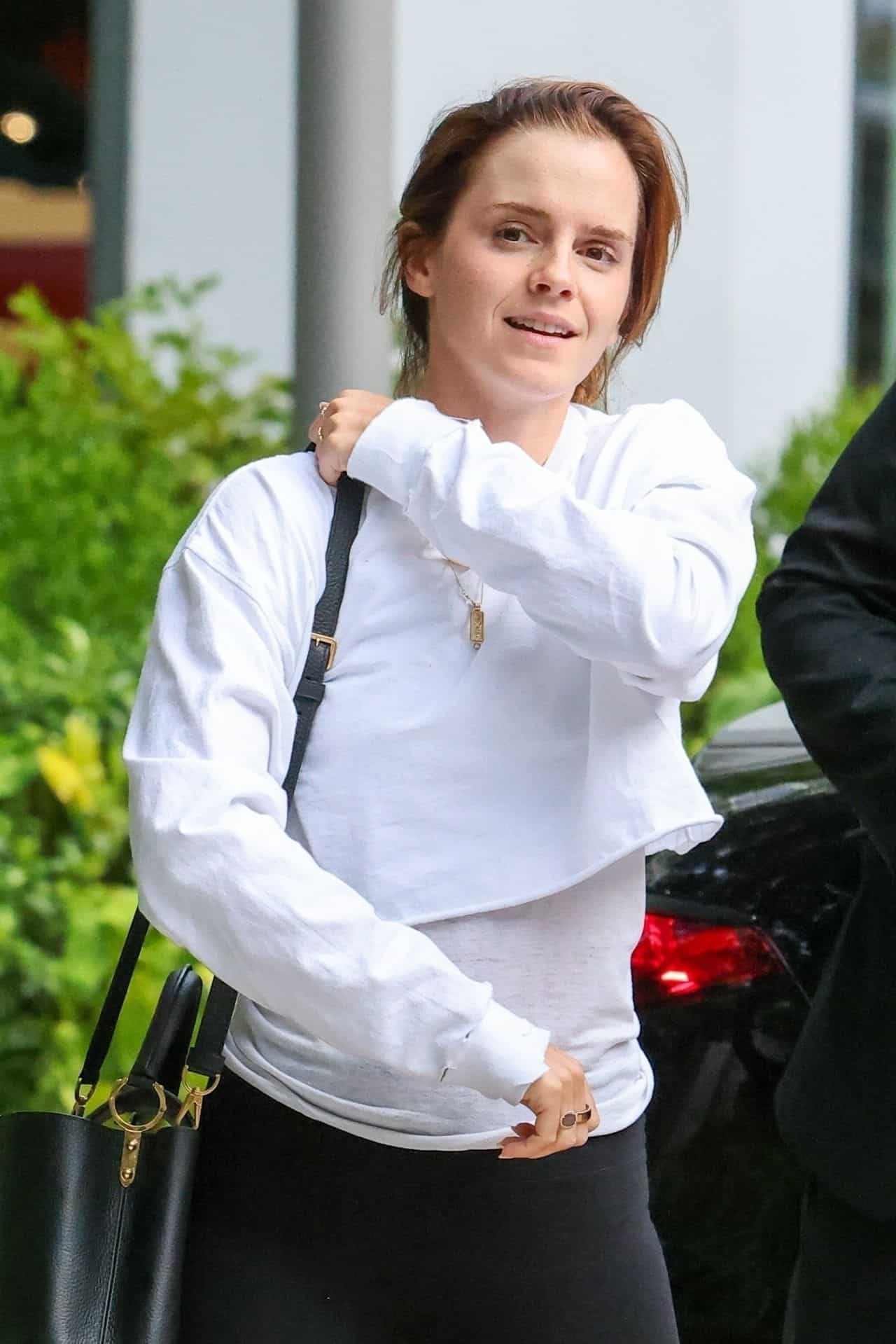 Emma Watson Steps Out in Comfy Clothes for a Pizza Run with Friends