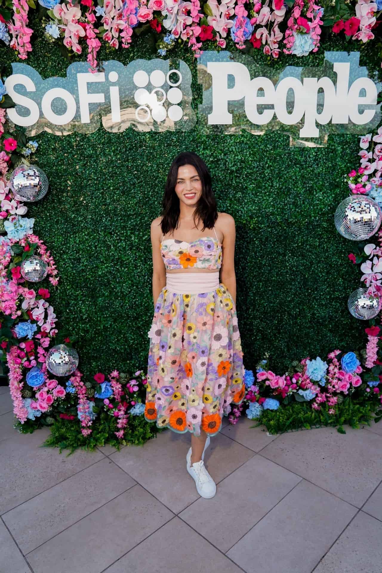 Jenna Dewan Stuns in Floral Top and Skirt at Taylor Swift Pre-Concert Party