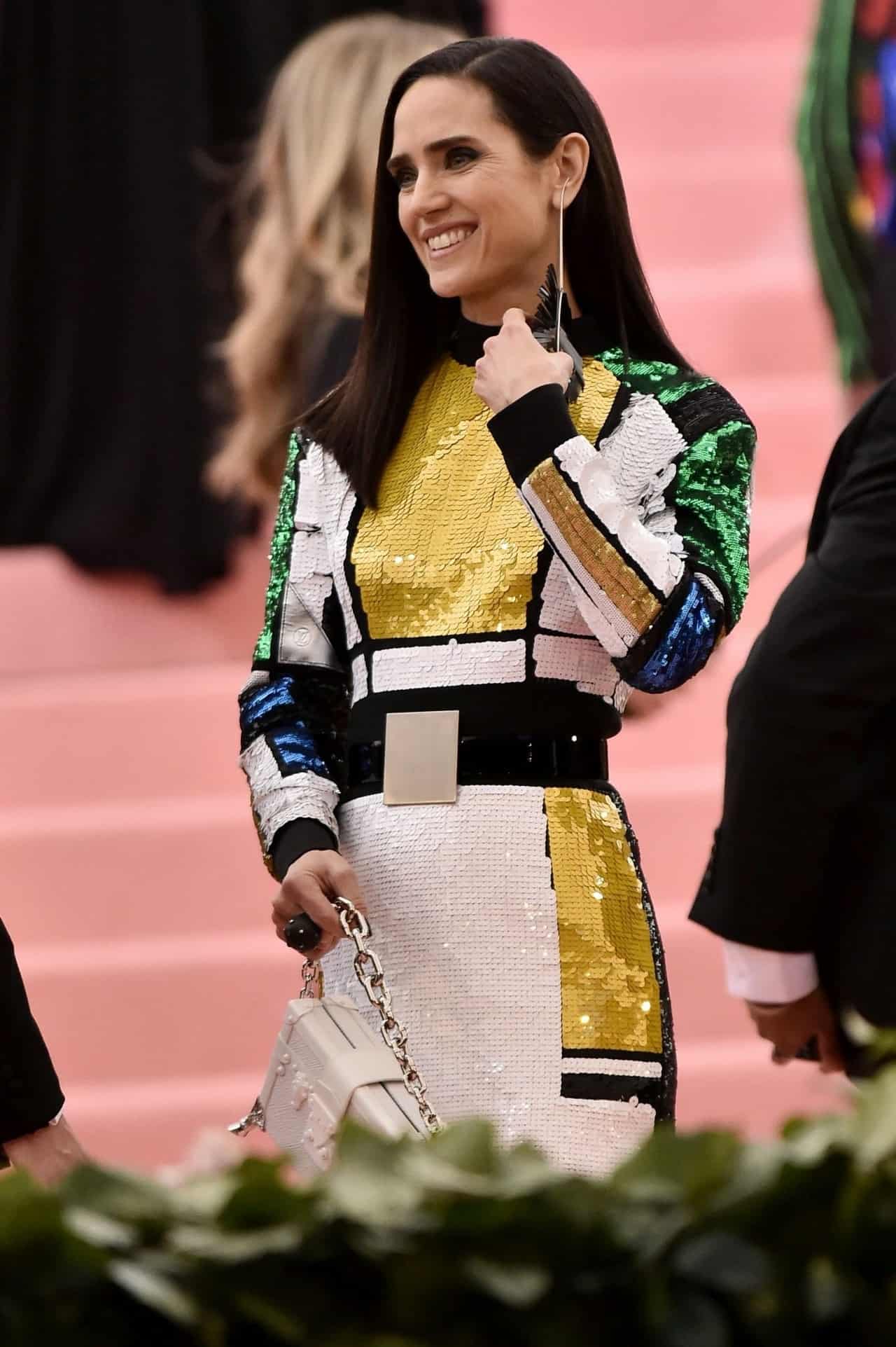Jennifer Connelly Stuns in Louis Vuitton Mini Dress at Met Gala