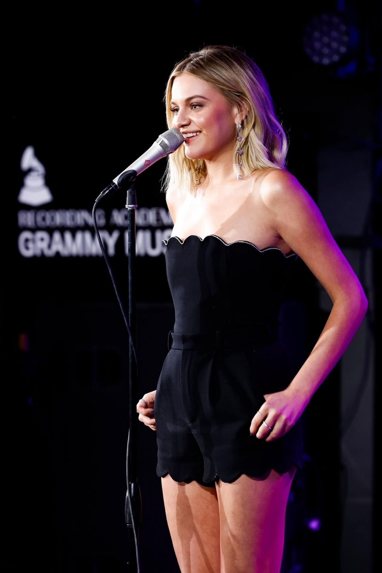 Kelsea Ballerini Sparkles in Little Black Dress at Grammy Museum Appearance