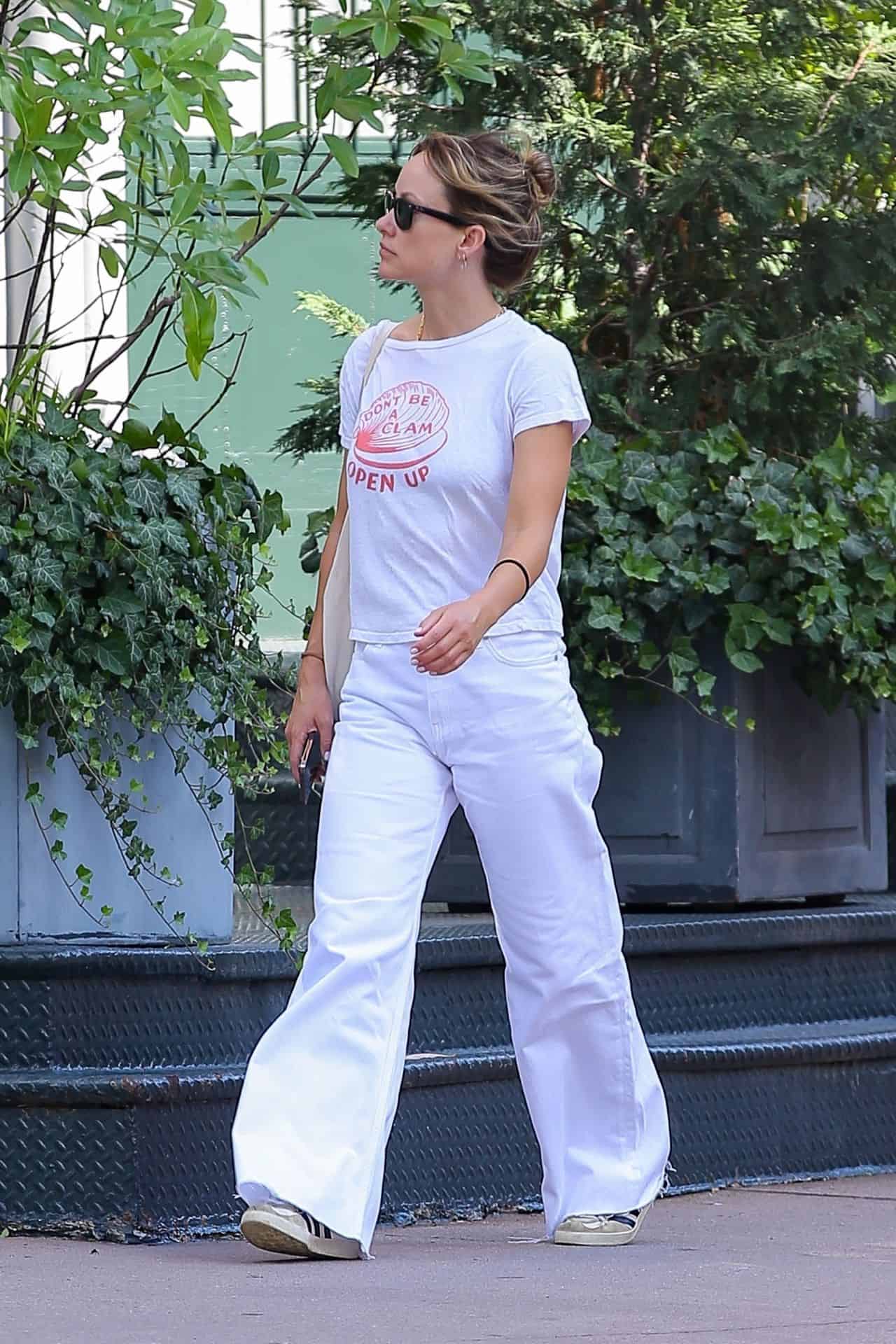 Olivia Wilde Keeps Things Cool in All-White Summer Outfit