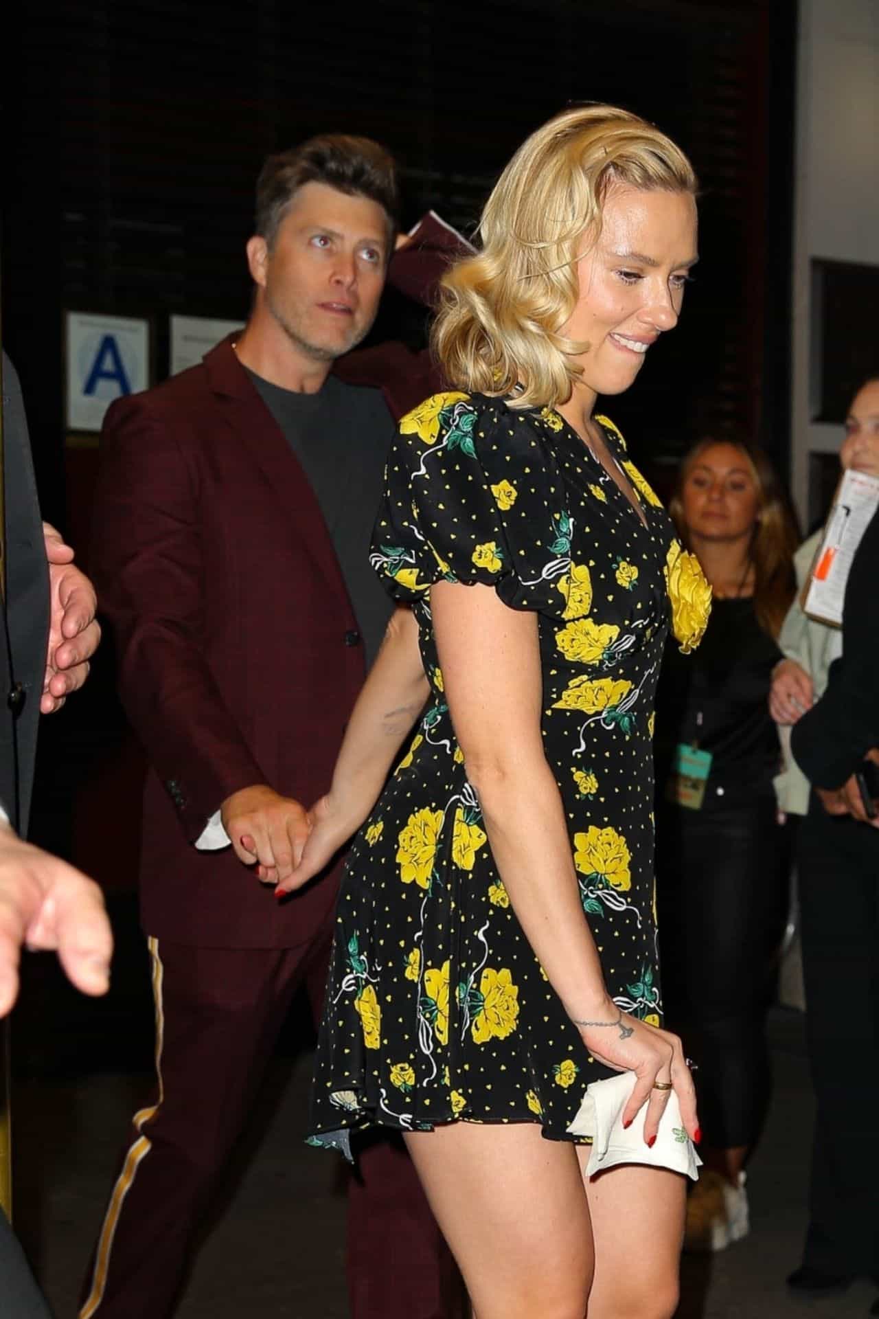 Scarlett Johansson Shows Off Enviable Legs in Floral Mini Dress in NY