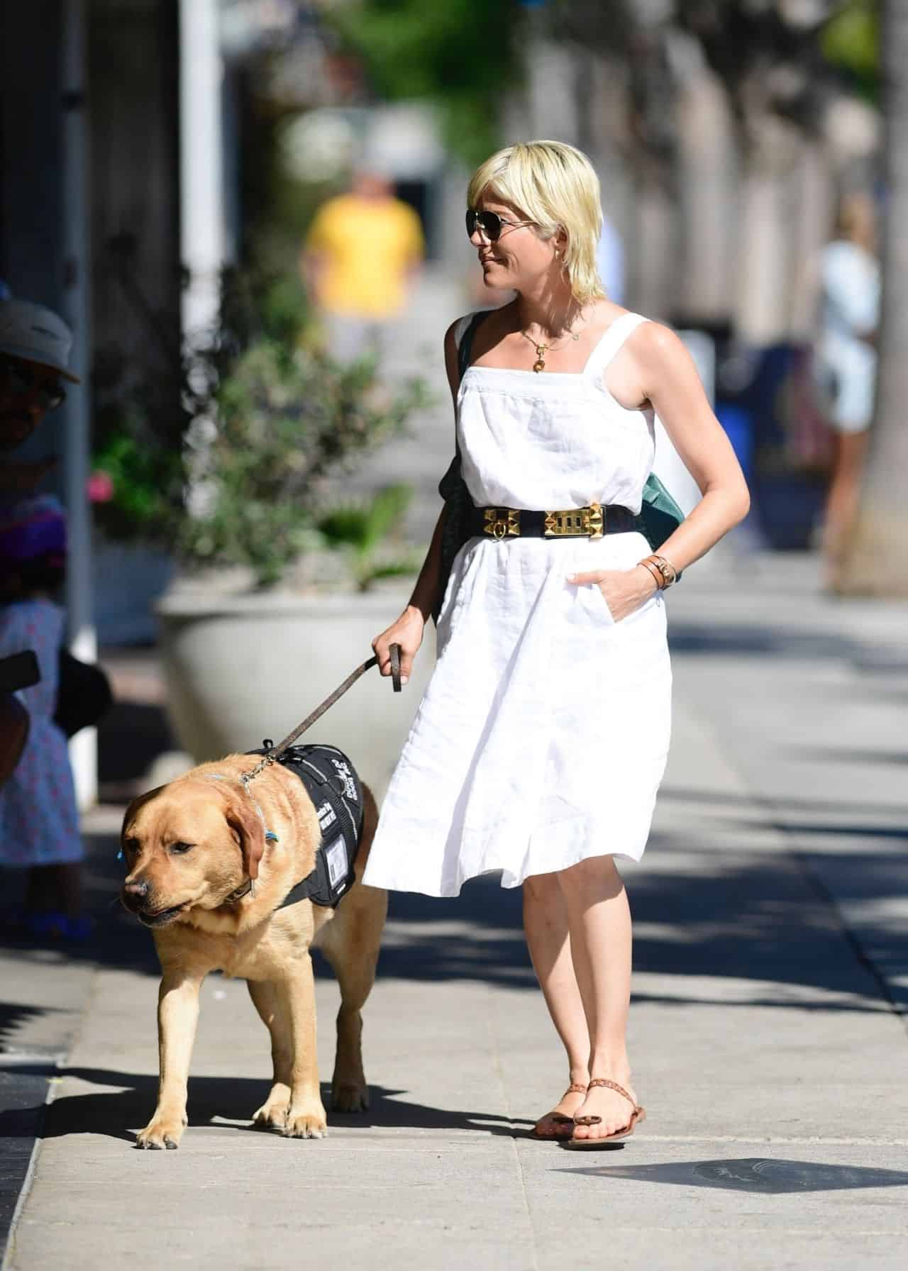 Selma Blair Enjoys Coffee Run with Service Dog Scout in LA