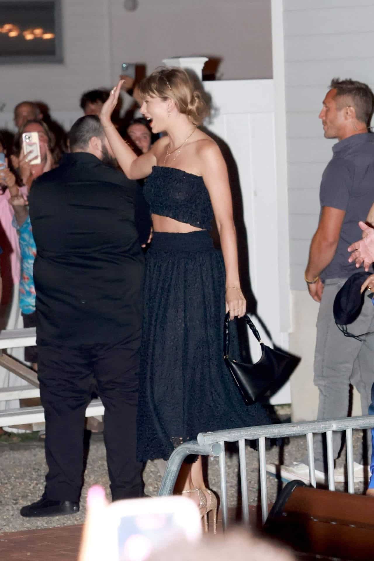 Taylor Swift Turns Heads in Strapless Two-Piece from Hill House Home