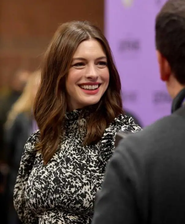 Anne Hathaway at The Last Thing He Wanted Premiere at Sundance Film Festival