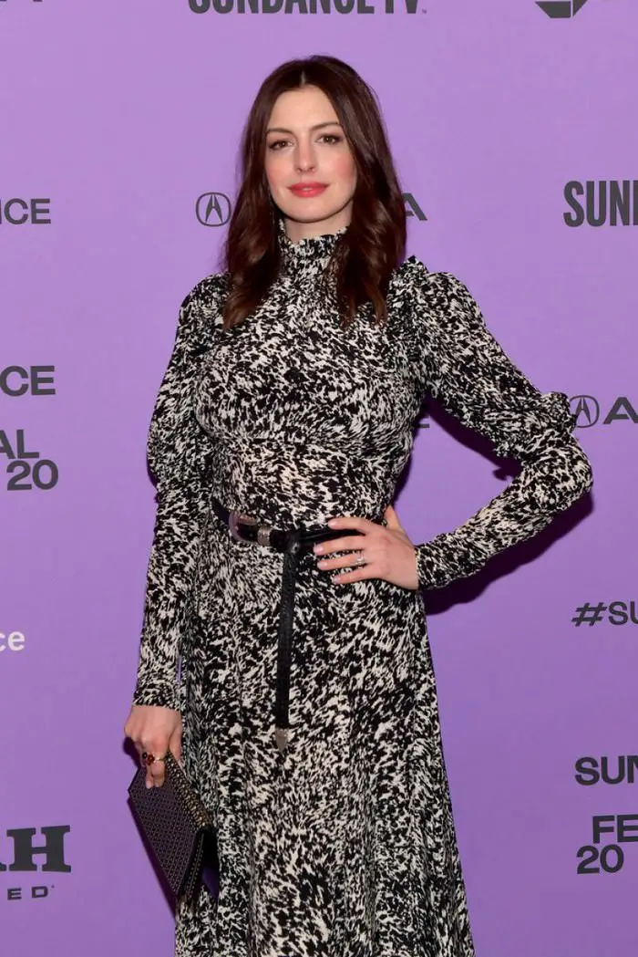 Anne Hathaway at The Last Thing He Wanted Premiere at Sundance Film Festival