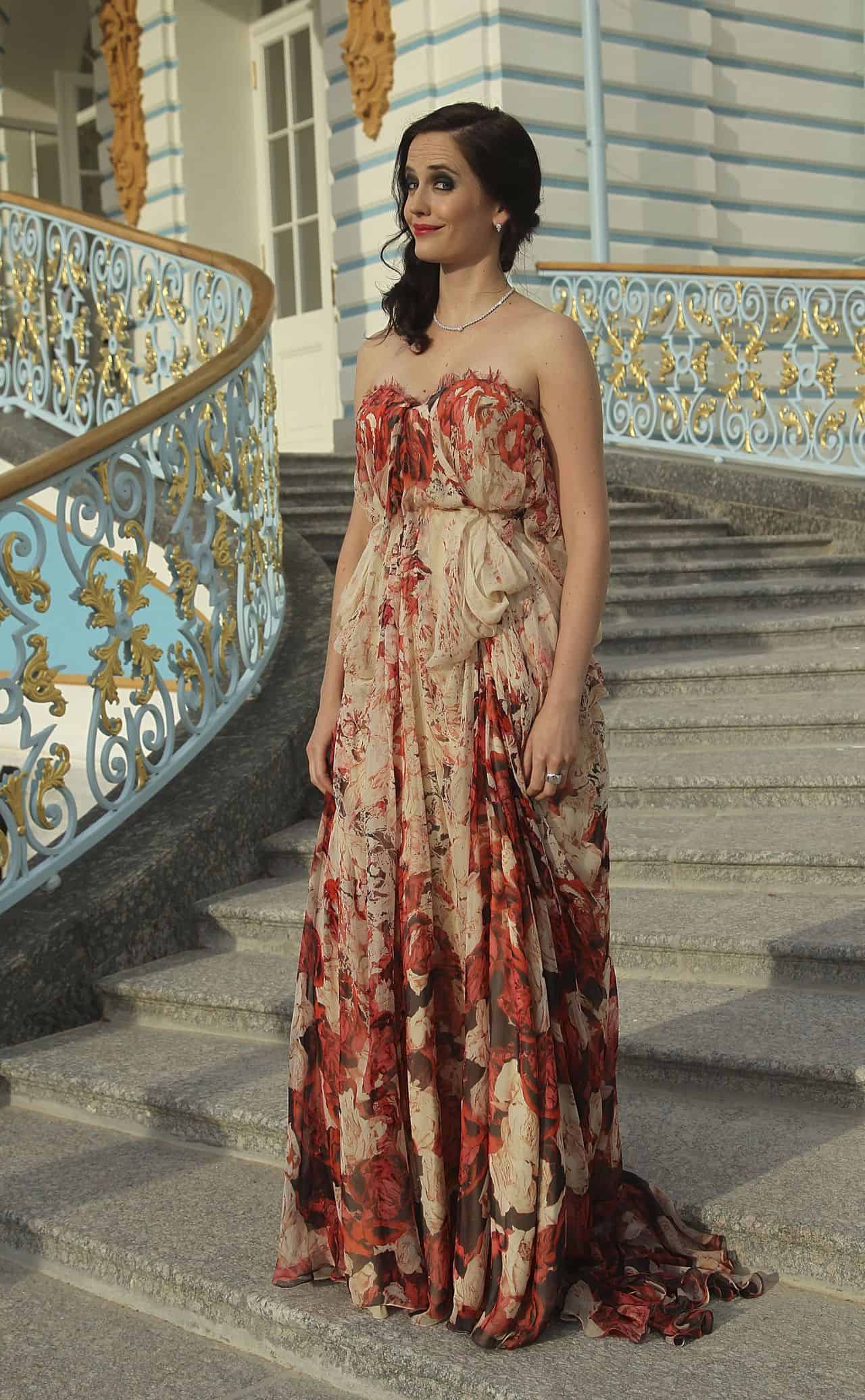 Eva Green Captivates in Delicate Floral Dress at Montblanc Event