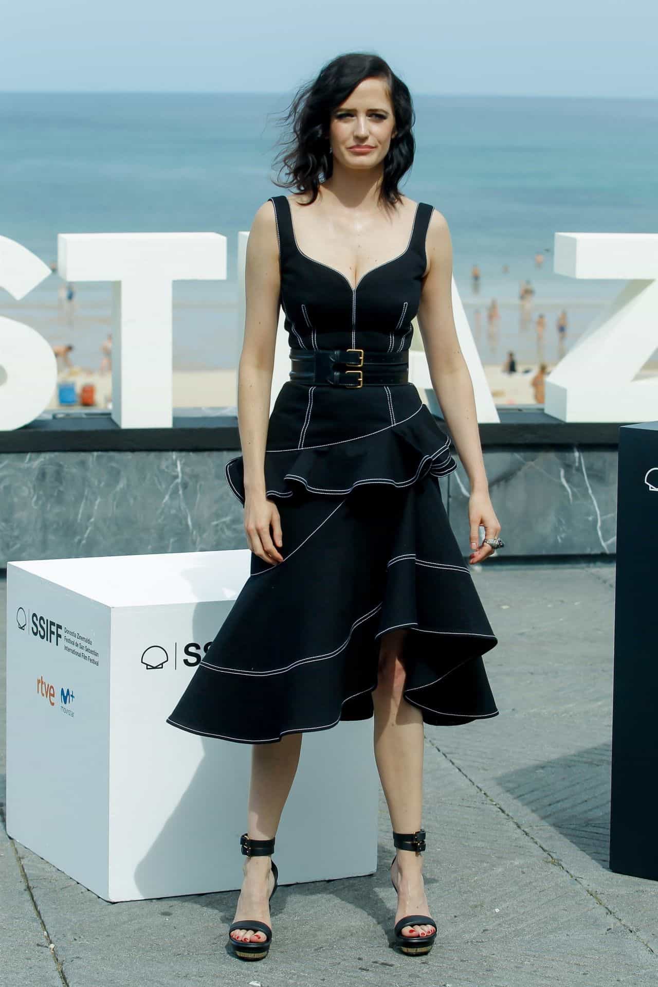Eva Green Stuns in Black Dior Gown at San Sebastian Film Festival