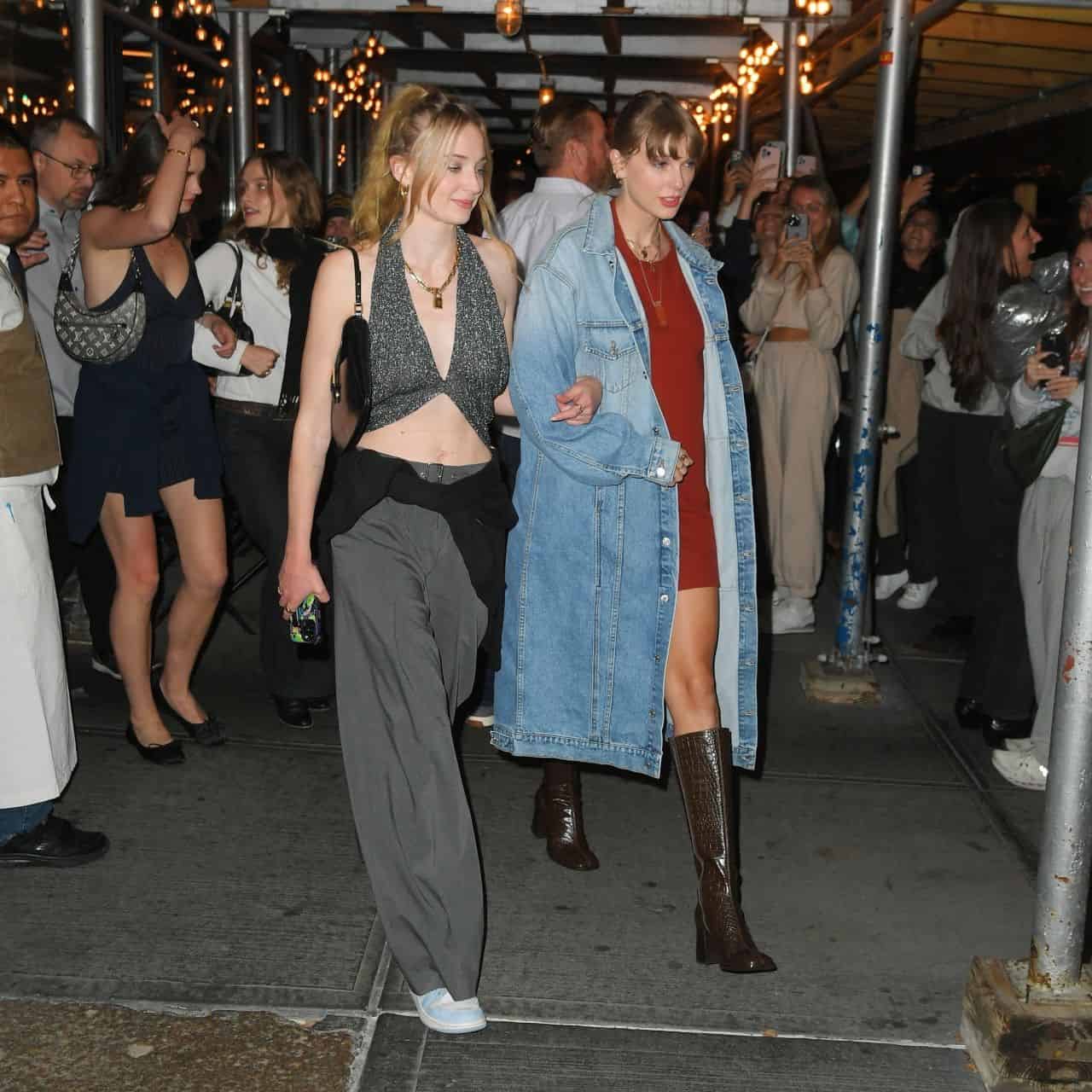 Taylor Swift and Sophie Turner Turn Up the Style for Girls’ Night Out