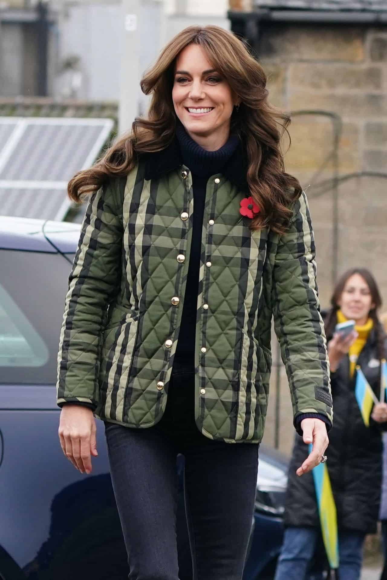 Kate Middleton Radiates Scottish Charm in Green Quilted Jacket and Jeans