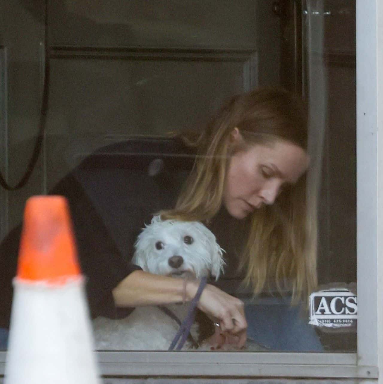 Kristen Bell Flaunts Casual Elegance Leaving Pet Salon with Her Tiny Dog