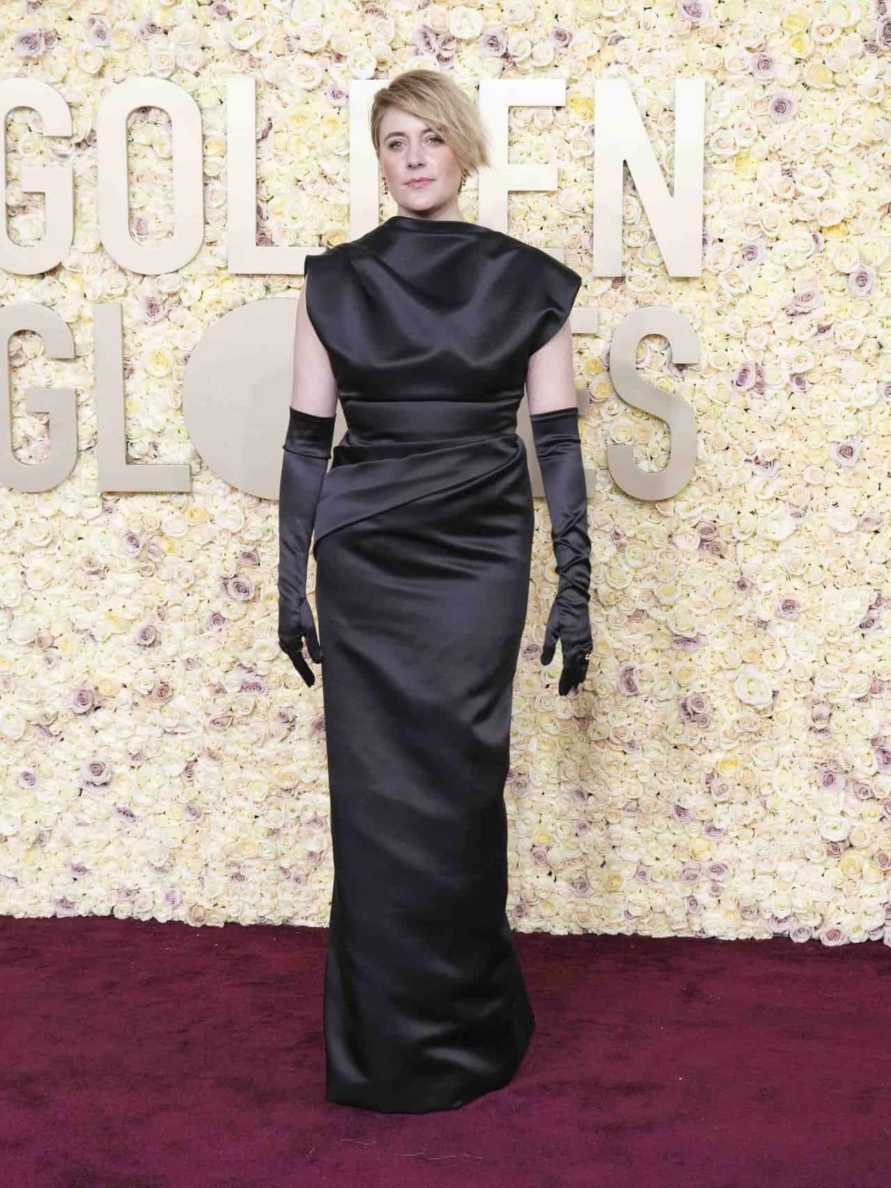 Greta Gerwig’s Timeless Elegance Shines at the 81st Golden Globe Awards