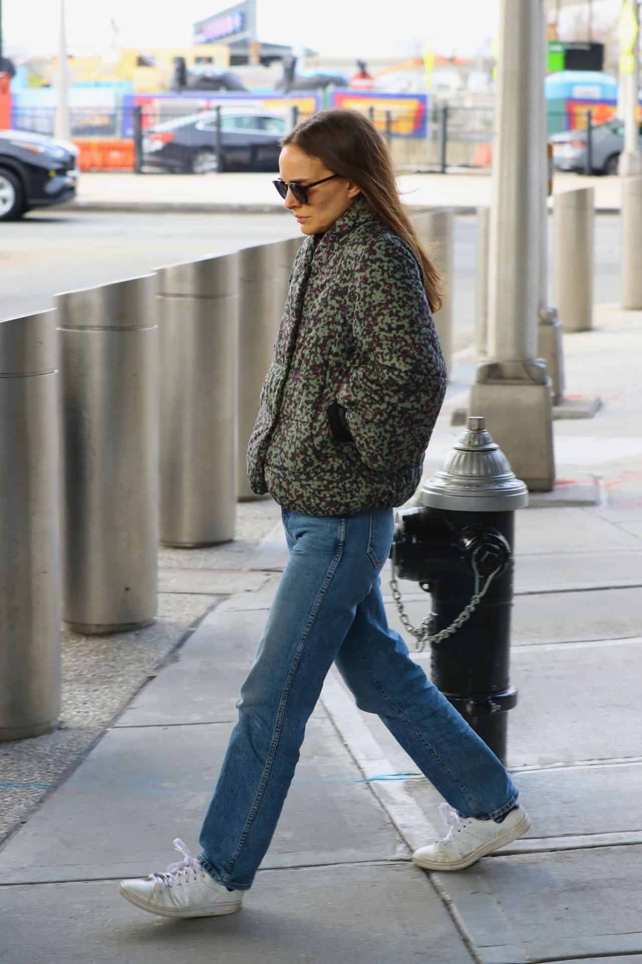 Natalie Portman Embraces City Style as She Lands at JFK Airport