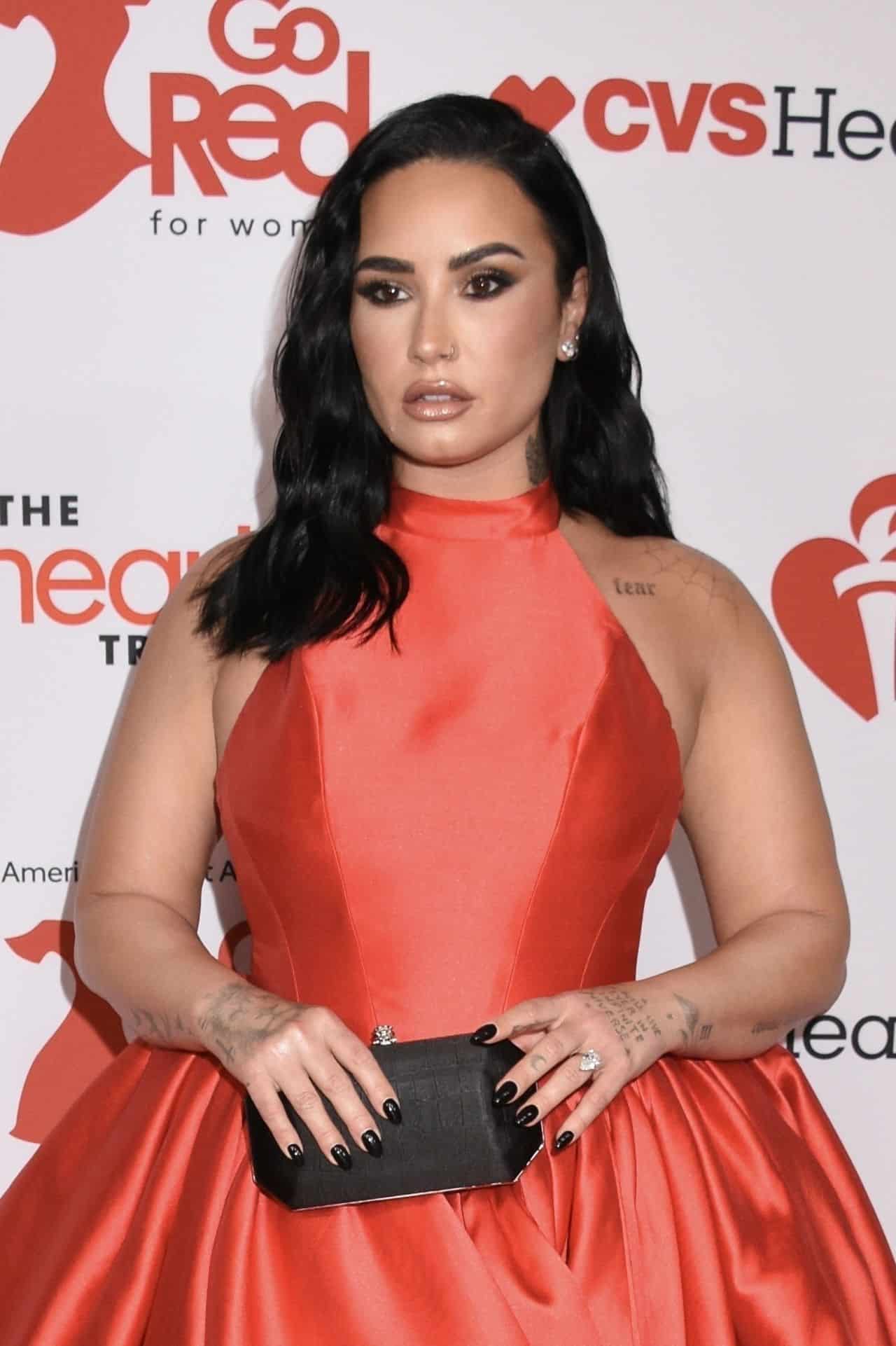 Demi Lovato Stuns in Passionate Red at American Heart Association Show