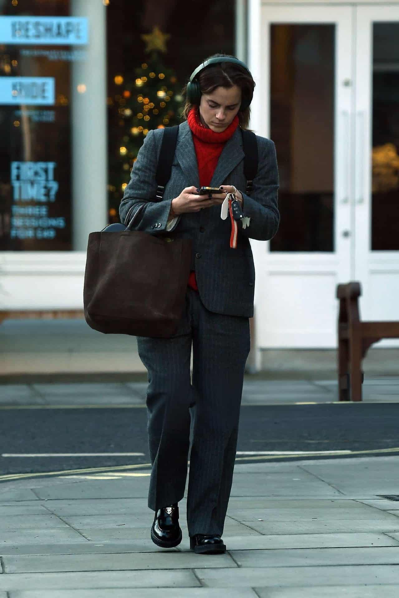 Emma Watson, the Epitome of Smart Casual, Spotted in London