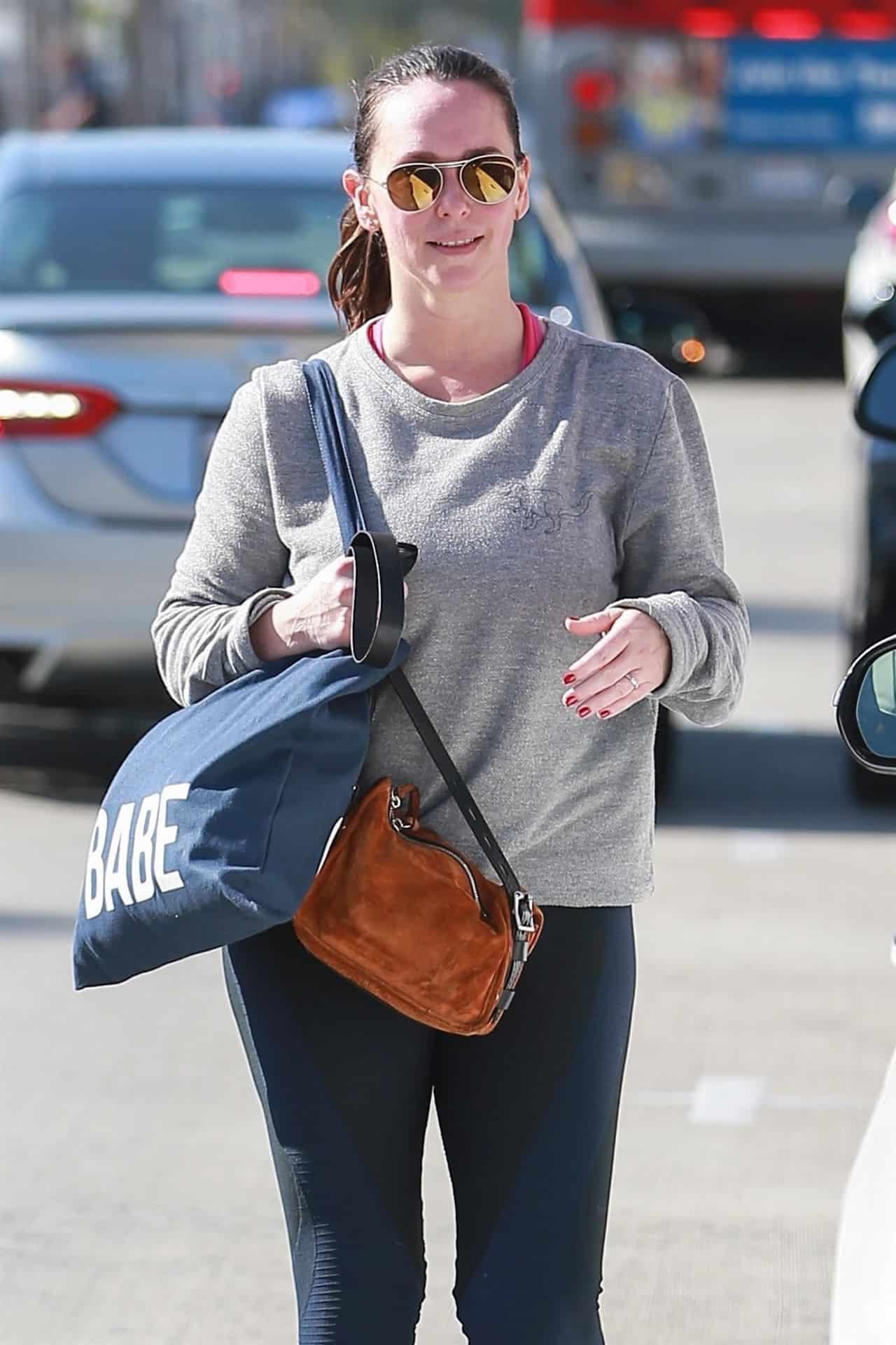 Jennifer Love Hewitt Glows Post-Gym in Relaxed Sweater and Sparkly Sneakers