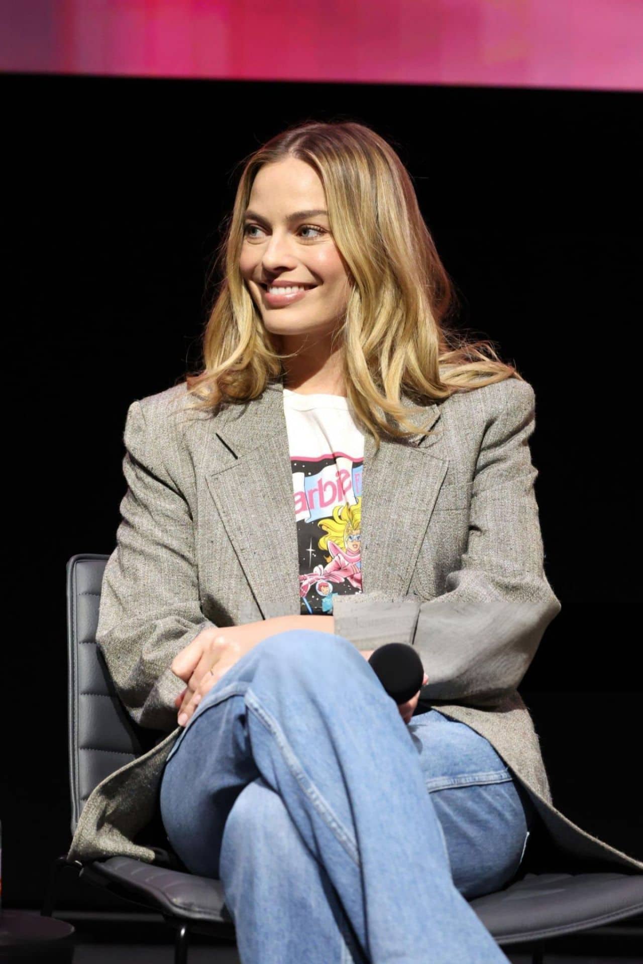 Margot Robbie Marries Comfort and Style at Barbie Screening