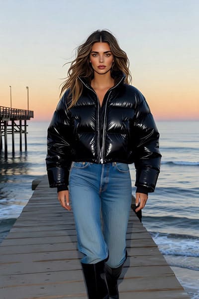 Kendall Jenner Puffer Jacket Style: The Malibu Winter Aesthetic